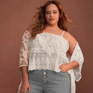 NWT Torrid Women’s Size 26 Button Fly Denim Shorts Gray Stretch 3” Inseam